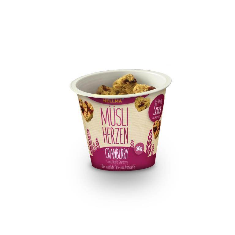HELLMA Müsliherzen Cranberry 30 x 30g | CaterPoint.de