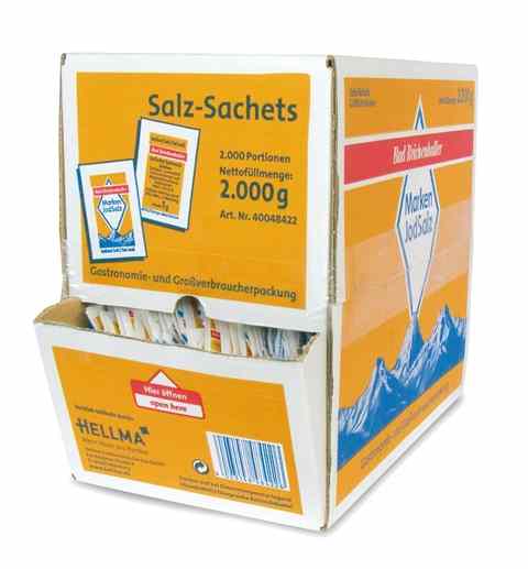 Bad Reichenhaller Jodsalz 2.000 Portionen a 1g | CaterPoint.de