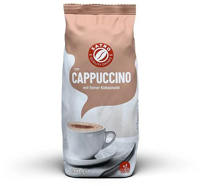 SATRO Typ Cappuccino mit feiner Kakaonote, 500g Instant-Cappuccino Packung