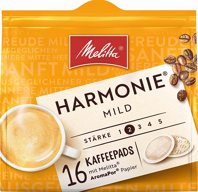 12 x Melitta Kaffeepads Harmonie 16 x 1 Stück