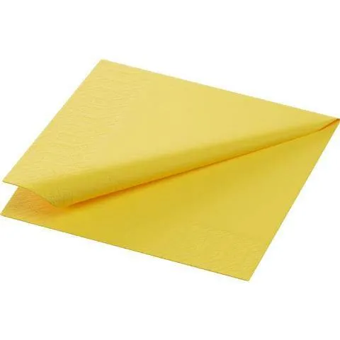 Duni Zelltuch-Servietten 3-lg 1/4-Falz 24 x 24 cm gelb | CaterPoint.de