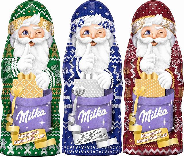 Milka Weihnachtsmann Alpenmilch 90 g – Design Edition Milka Weihnachtsmann Alpenmilch 90 g – Design Edition