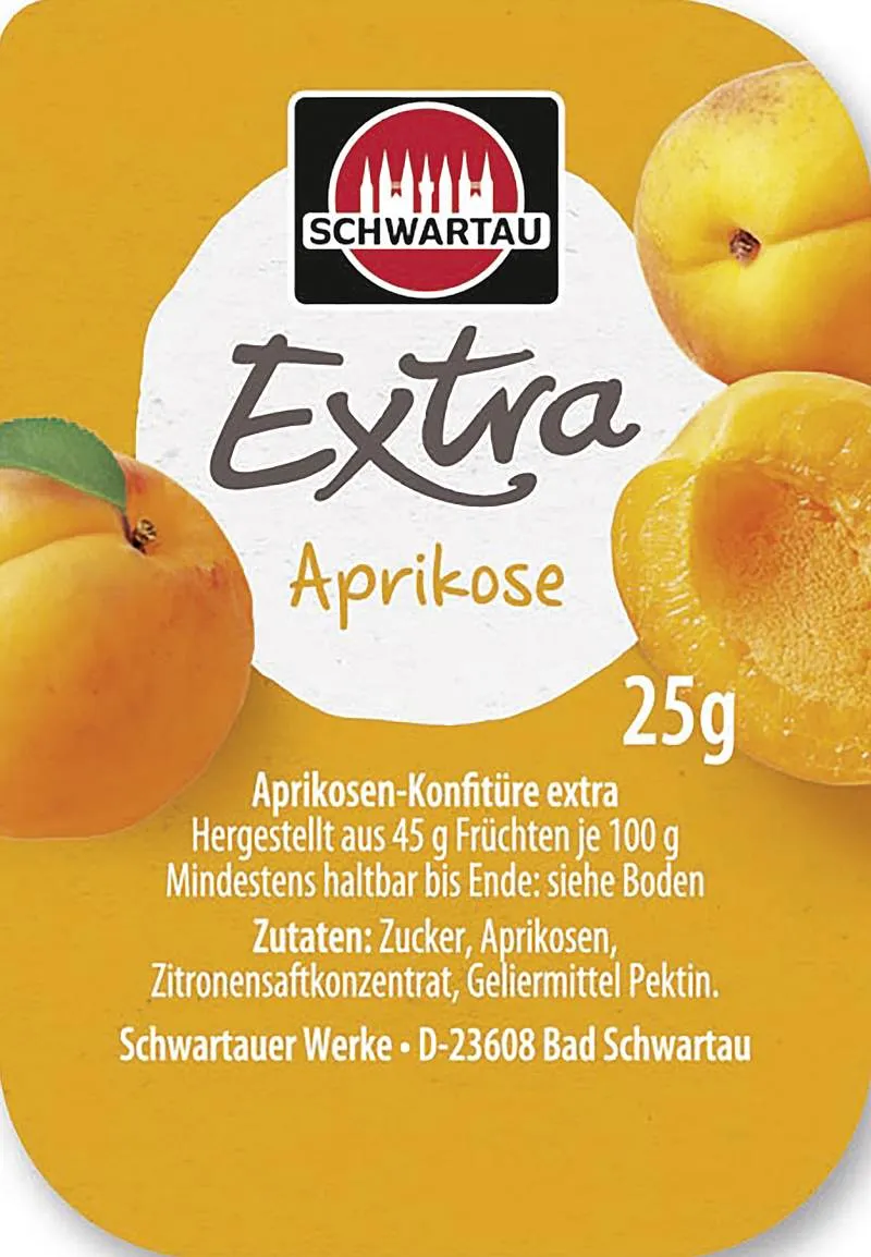 Schwartau Extra Aprikose 100 x 25g | CaterPoint.de Schwartau Extra Aprikose 100 x 25g | CaterPoint.de