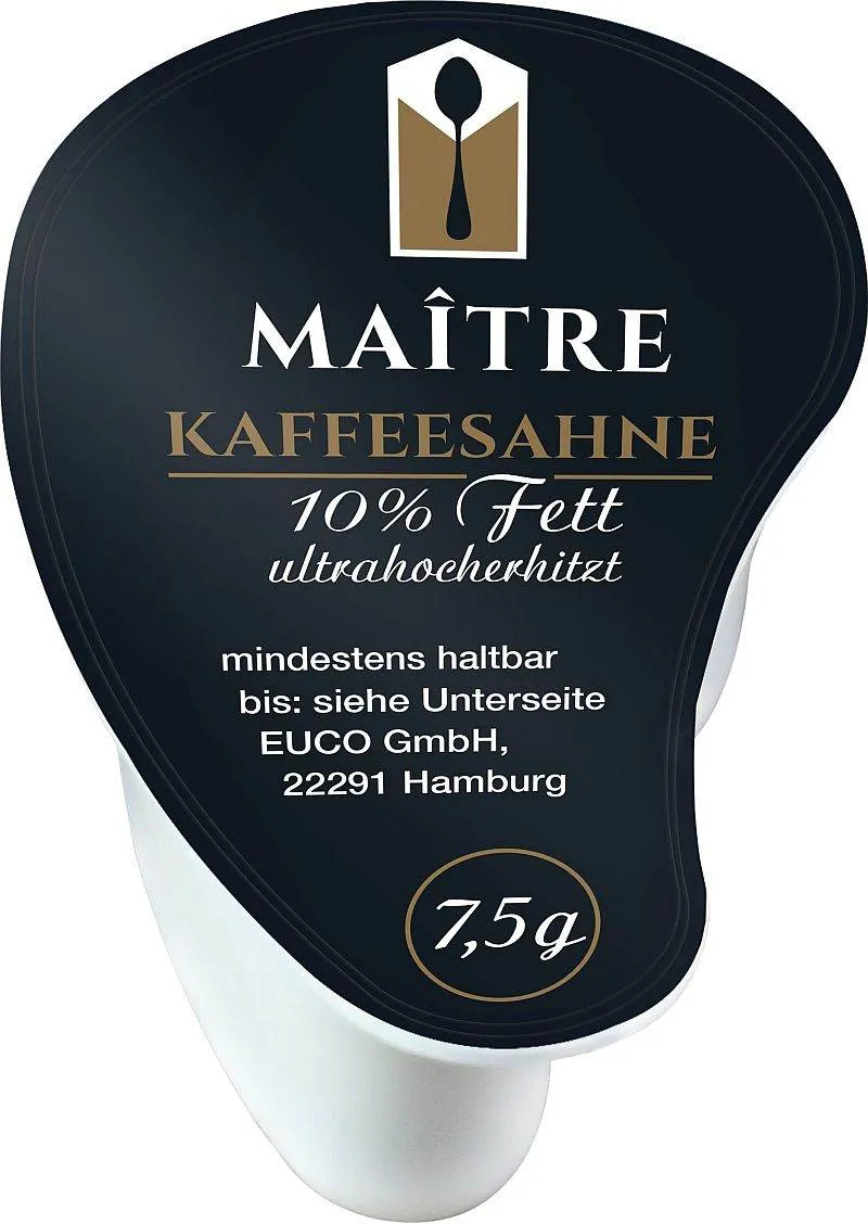 Maitre Kaffeesahne 10% 240 x 7,5g Tassenschmieger | CaterPoint.de