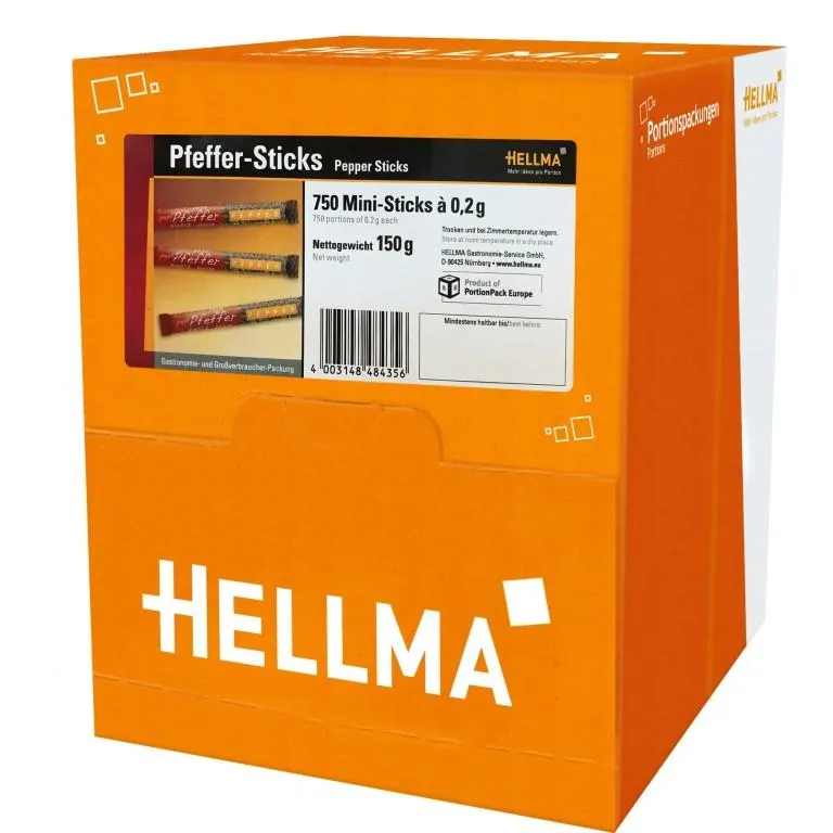 Hellma Pfeffersticks 750 Stück pro Karton à 0,2gKarton | CaterPoint.de