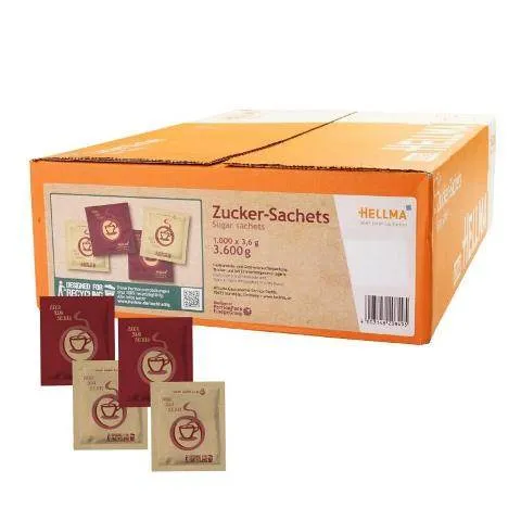 Hellma Zucker - Sachet 1000 x 3,6g | CaterPoint.de
