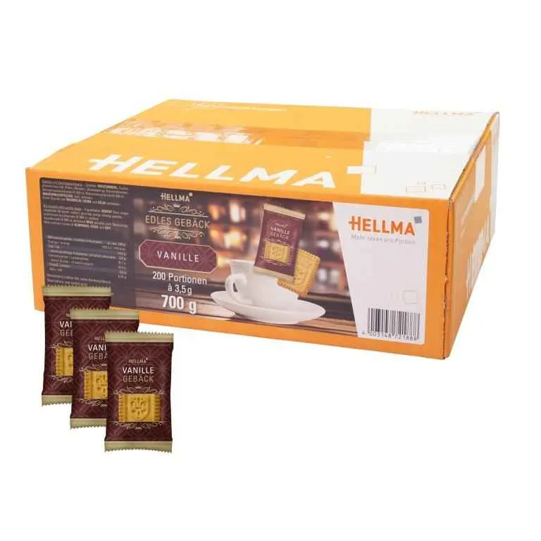 HELLMA Edles Gebäck Vanille 200 x 3,5g | CaterPoint.de HELLMA Edles Gebäck Vanille 200 x 3,5g | CaterPoint.de
