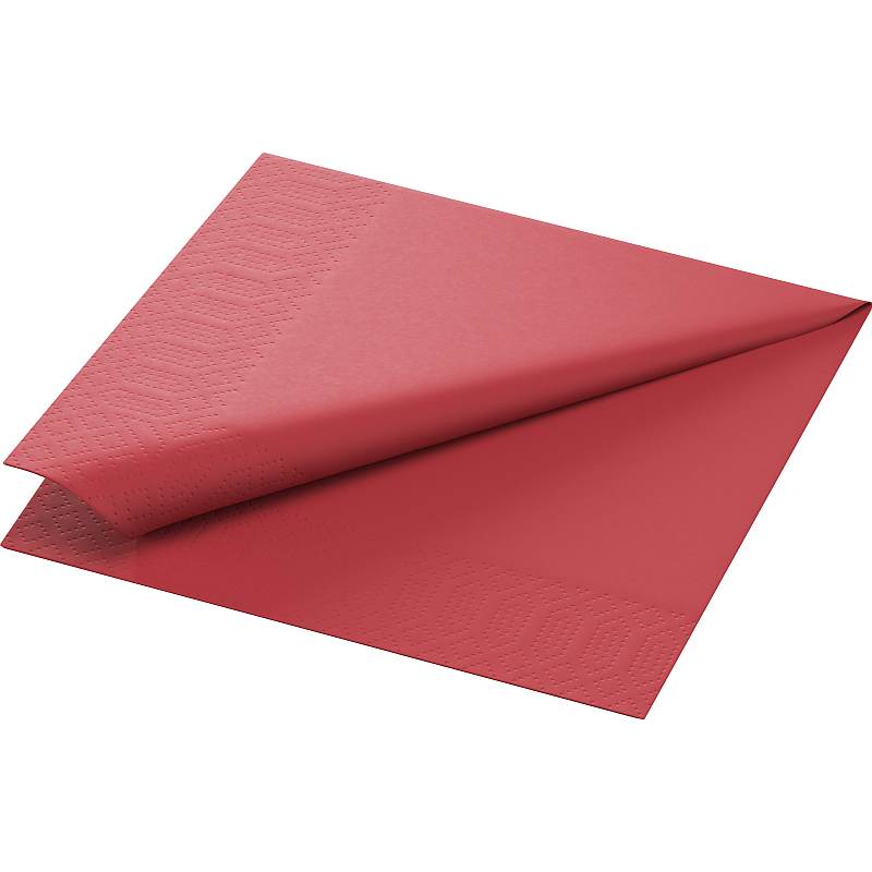 Duni Zelltuch-Servietten 3-lg 1/4-Falz 33 x 33 cm Bordeaux | CaterPoint.de
