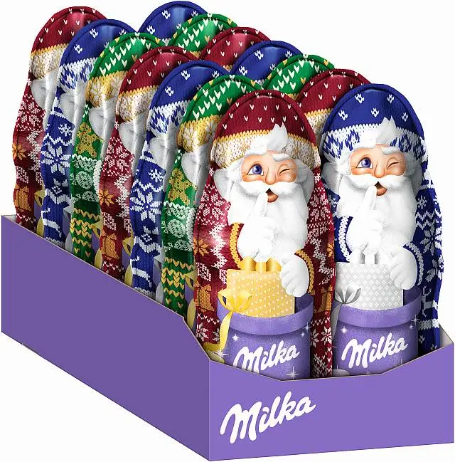 Milka Weihnachtsmann Alpenmilch 90 g  Design Edition