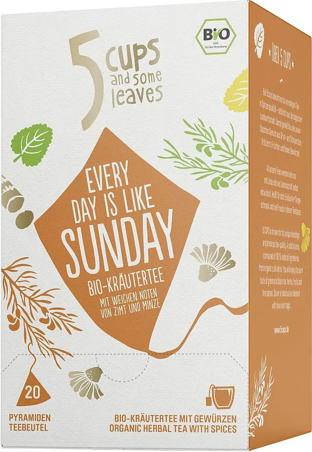 5cups | BIO | Every day is like sunday 20er | CaterPoint.de