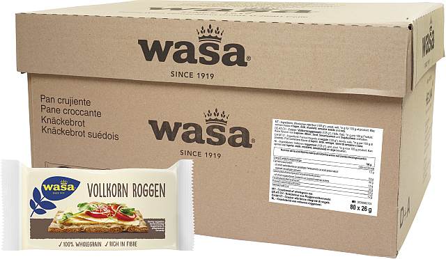 Wasa Vollkorn Roggen Knäckebrot 80 x 26g