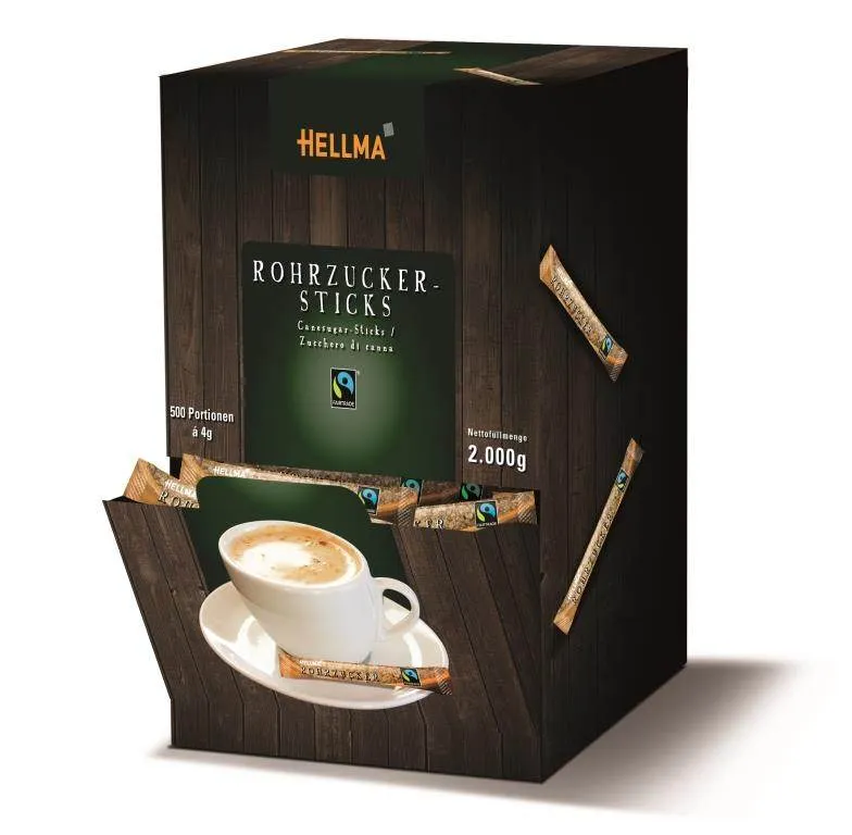 Rohrzucker Fairtrade Stick 500 x 4g | CaterPoint.de Rohrzucker Fairtrade Stick 500 x 4g | CaterPoint.de