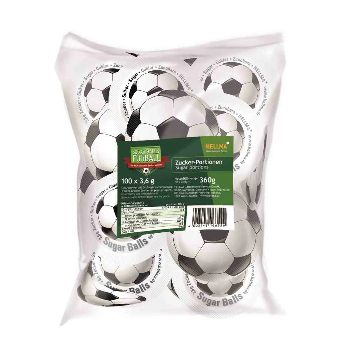 "Fussball" Zuckersachet 100 x 3,6g | CaterPoint.de