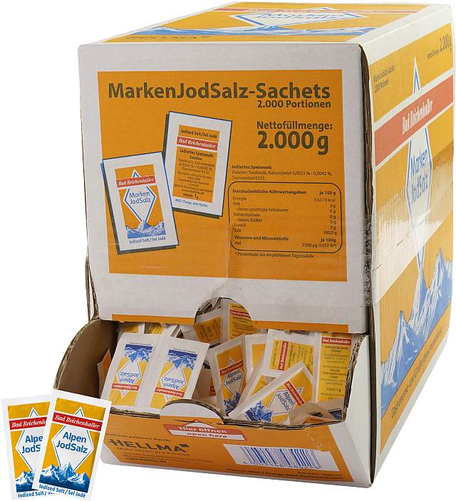Bad Reichenhaller Jodsalz 2.000 Portionen a 1g | CaterPoint.de