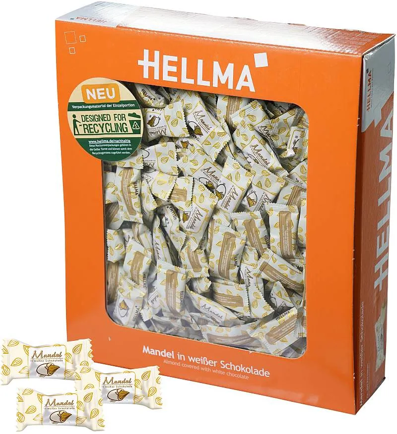 Hellma Mandel in weisser Schokolade | CaterPoint.de Hellma Mandel in weisser Schokolade | CaterPoint.de