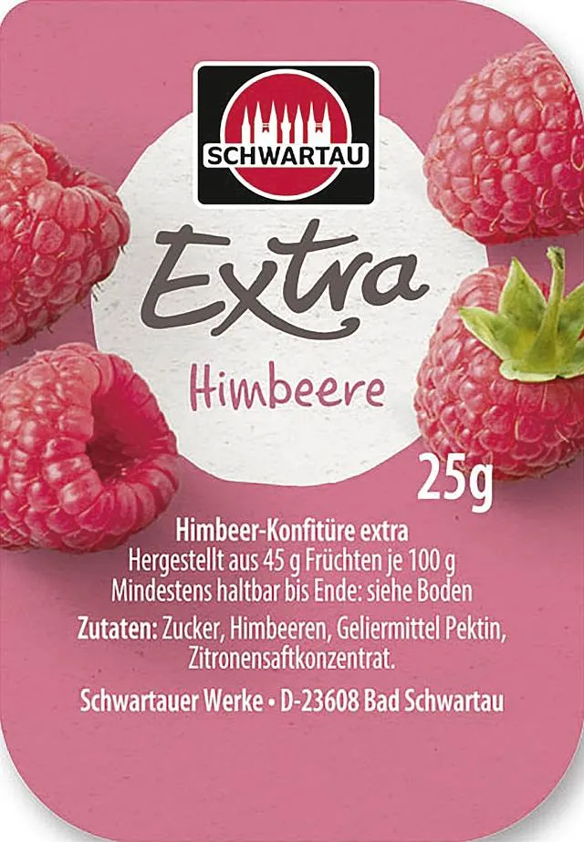 Schwartau Extra Himbeere 100 x 25g | CaterPoint.de Schwartau Extra Himbeere 100 x 25g | CaterPoint.de