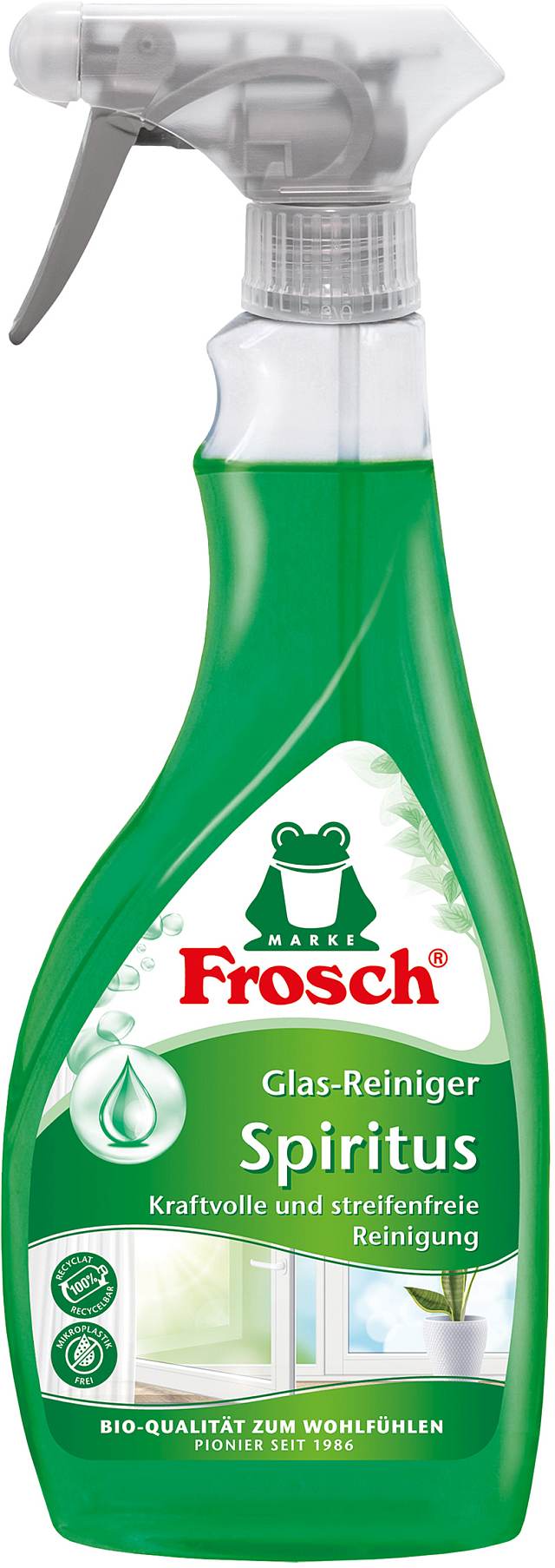 FROSCH Spiritus Glas-Reiniger 500ml Sprühflasche
