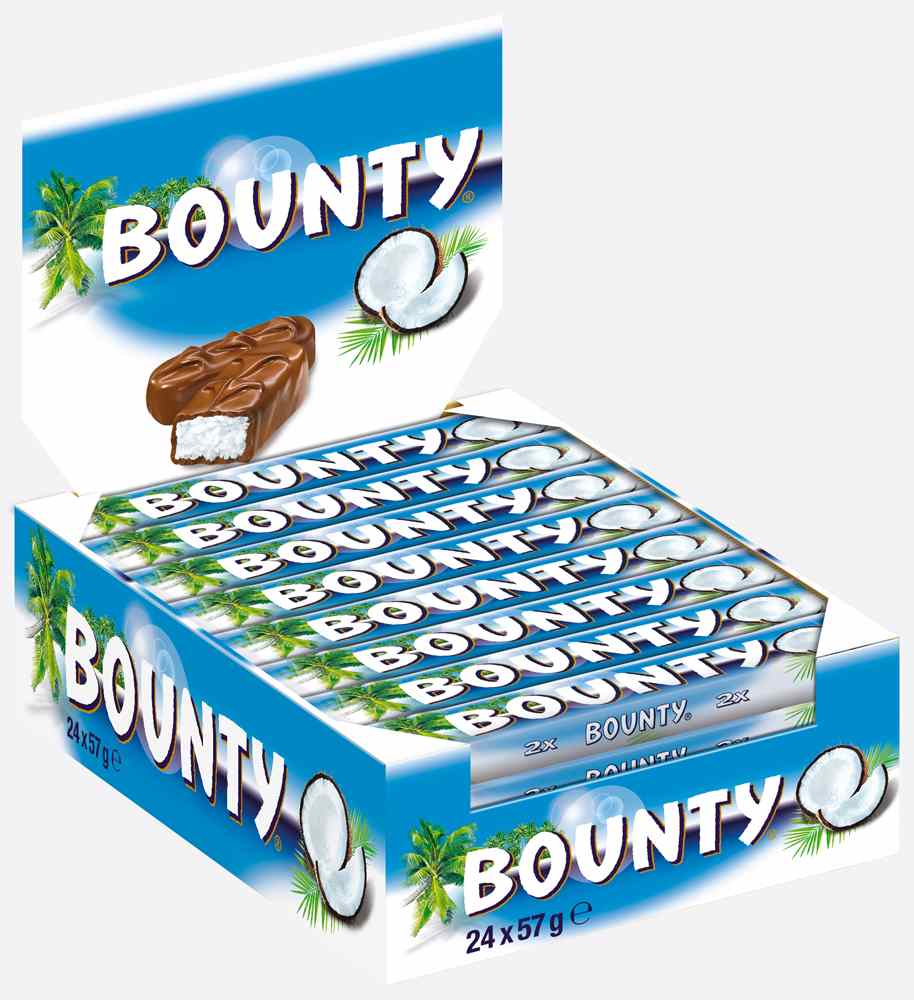 Bounty® 24 x 57g Thekendisplay