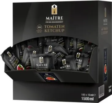 Maitre Tomatenketchup 100 Stück à 15ml Maitre Tomatenketchup 100 Stück à 15ml