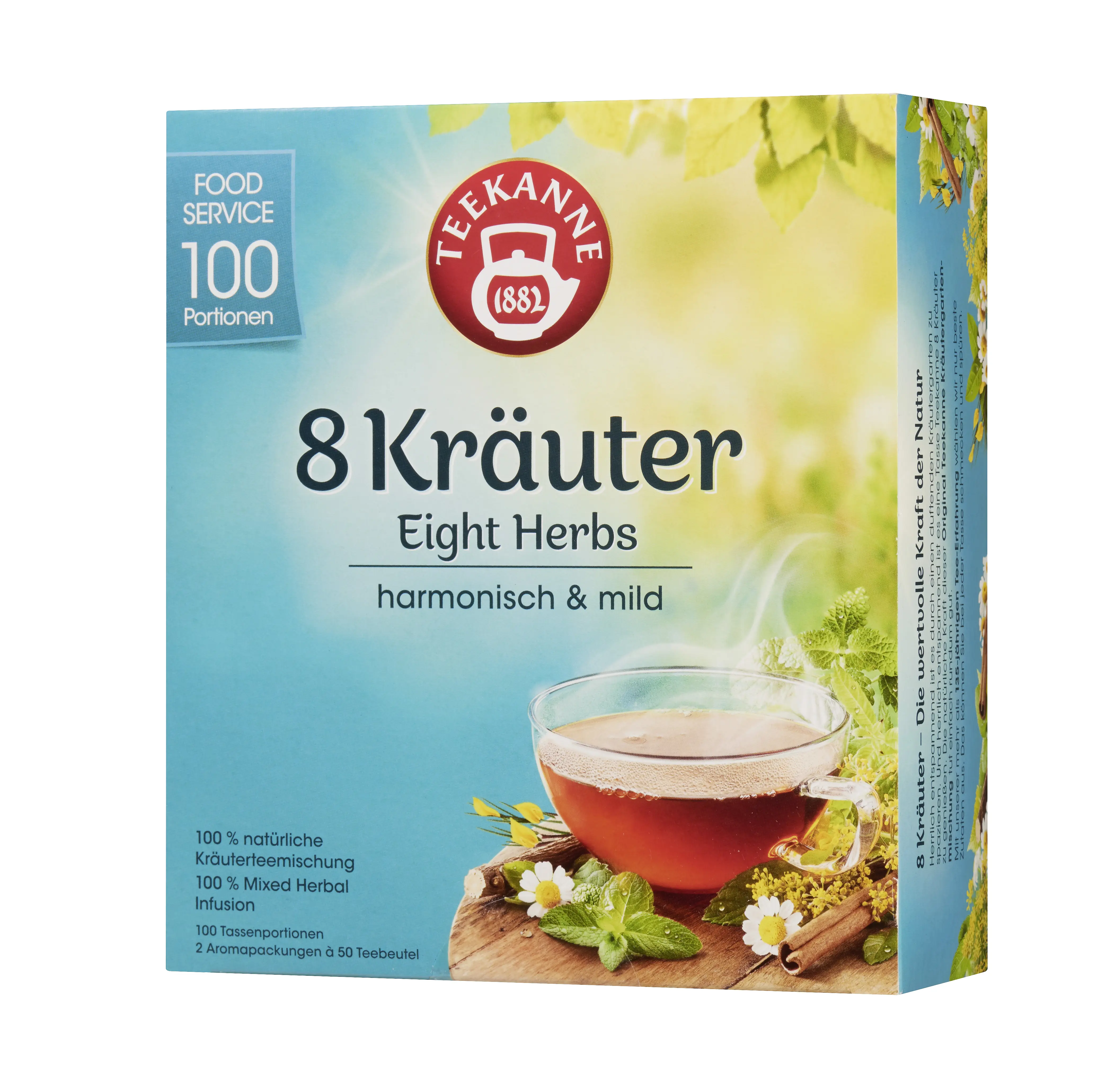 100er-8Kraeuter_4009300012191 Teekanne 8 Kräuter 100 x 1,25g Tassenportionen | CaterPoint.de