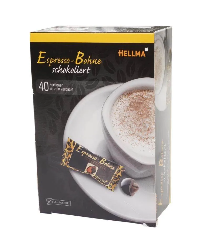 Hellma Espressobohne 40 x 1,1g Geniesserbox - Zartbitter | CaterPoint.de Hellma Espressobohne 40 x 1,1g Geniesserbox - Zartbitter | CaterPoint.de