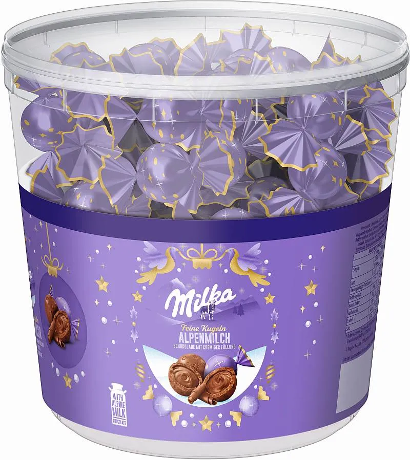 Milka Feine Kugeln 900g Runddose | CaterPoint.de Milka Feine Kugeln 900g Runddose | CaterPoint.de