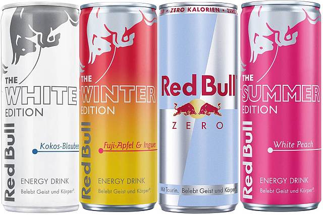Red Bull je 24 x 0,25l White, Winter, Zero , White Peach