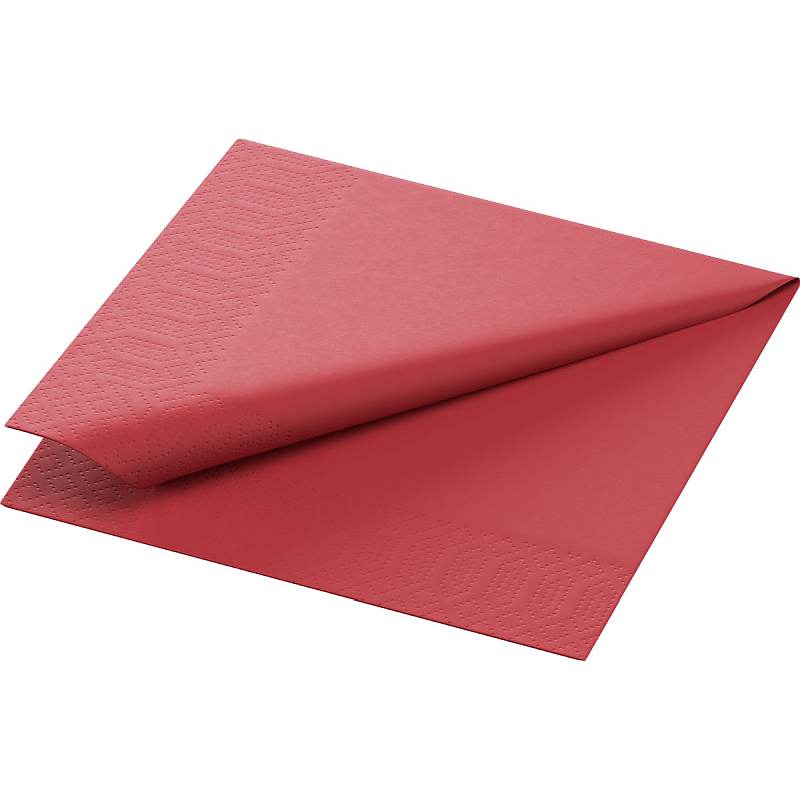 Duni Zelltuch-Servietten 3-lg 1/4-Falz 24 x 24 cm - Bordeaux -