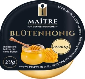 Maitre Blütenhonig Auslese cremig 96 x 20g | CaterPoint.de