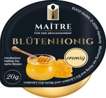 Maitre Blütenhonig Auslese cremig 96 x 20g | CaterPoint.de