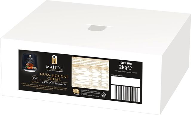 Maitre Nuss-Nougat-Creme 100 x 20g Portionen | CaterPoint.de