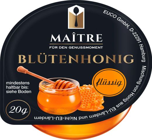 Maitre Blütenhonig feine Auslese flüssig 96 x 20g | CaterPoint.de