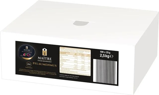Maitre Pflaumenmus 100 x 25g | CaterPoint.de Maitre Pflaumenmus 100 x 25g | CaterPoint.de