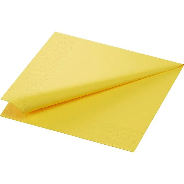 Duni Zelltuch-Servietten 3-lg 40 x 40 cm - gelb - 250 Stück | CaterPoint.de