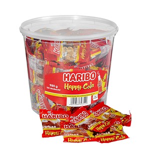 Haribo Happy Cola Minibeutel 100 Stück Runddose | CaterPoint.de