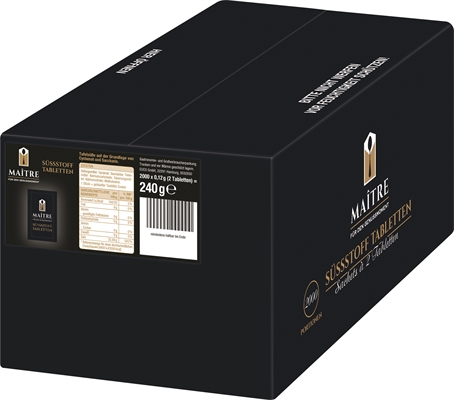 Maitre Süßstofftabletten 2000 x 2 Stück (Sachet) Karton