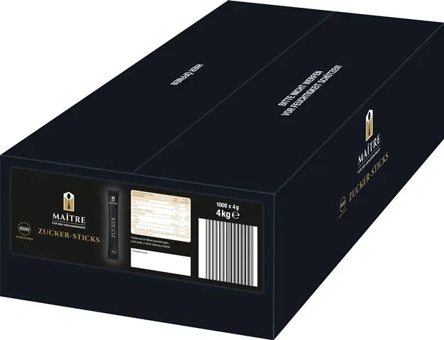 Maitre Zucker Stick 1000 x 4g Karton | CaterPoint.de Maitre Zucker Stick 1000 x 4g Karton | CaterPoint.de