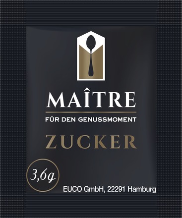 Maitre Zucker Sachet 1000 x 3,6g Karton
