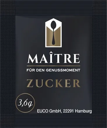 Maitre Zucker Sachet 1000 x 3,6g Karton | CaterPoint.de