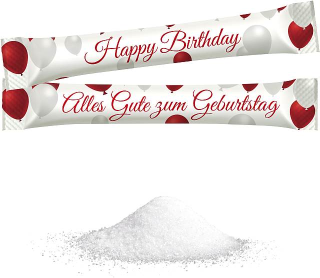 Hellma Zuckerstick "Geburtstag" 100 x 4g | CaterPoint.de