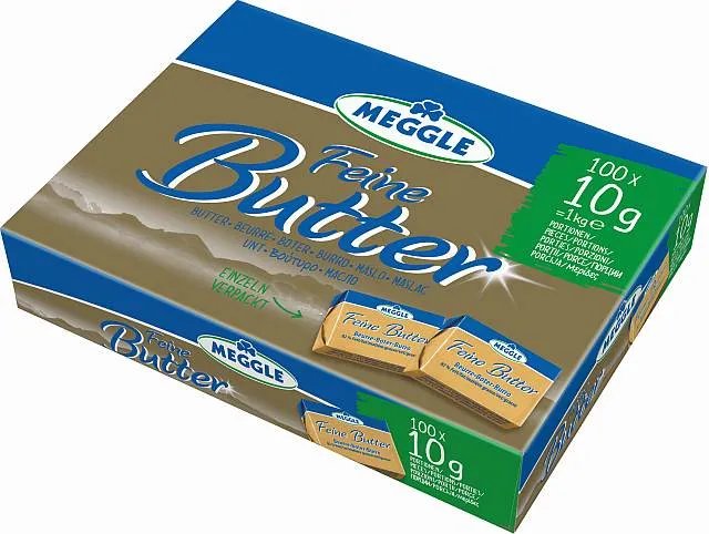 Meggle - Feine Butter 100 Portionen à 10g (gewickelt) | CaterPoint.de