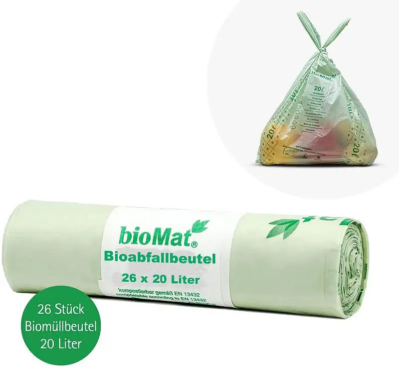 Kompostbeutel auf Stärkebasis 26 x 20l