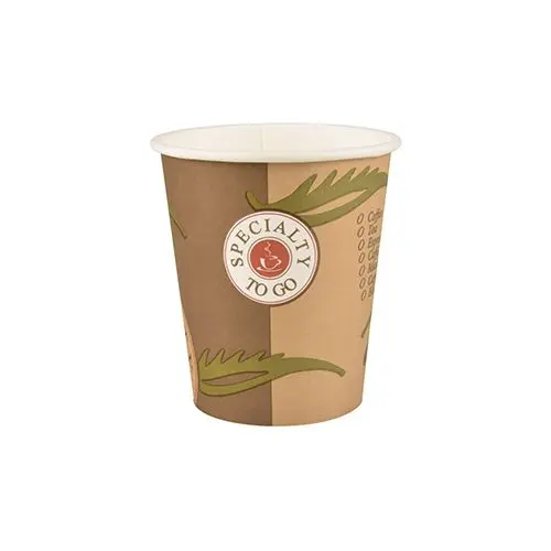 Trinkbecher_44 Pappbecher für Heißgetränke, 0,2 l mit Motiv "To Go" - 50 Stück