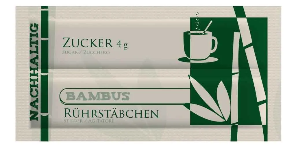 Hellma 2in1 Zucker & Rührstäbchen 500er nachhaltig | CaterPoint.de