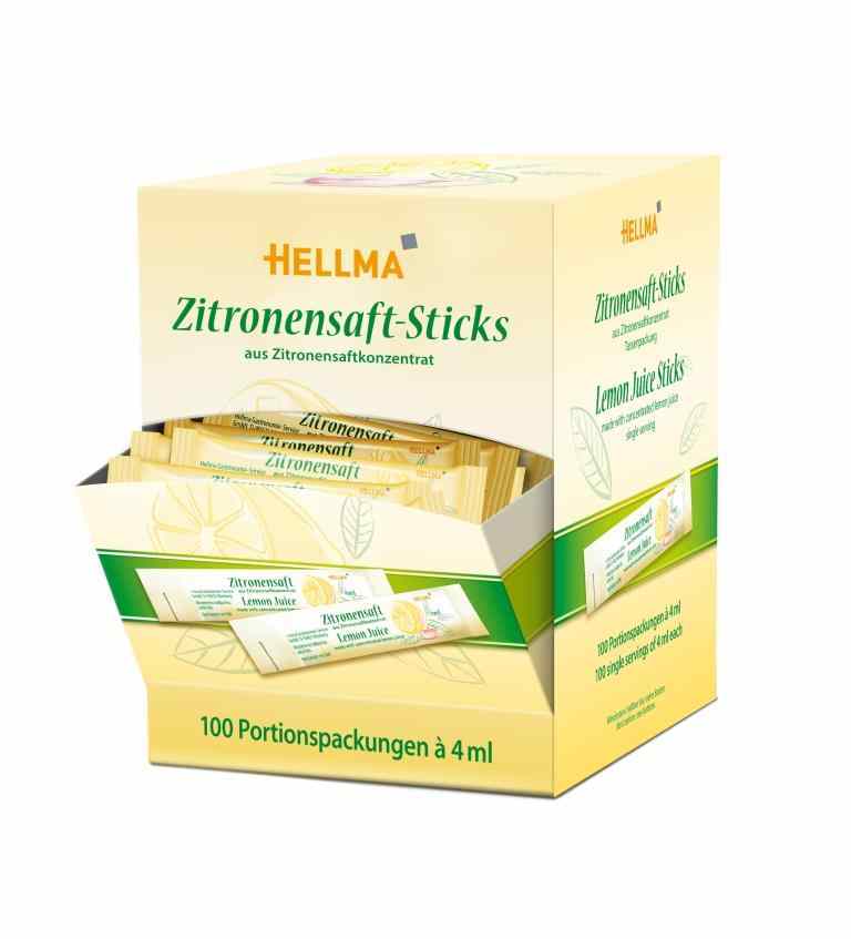 Hellma Zitronensaft-Sticks 100 x 4ml | CaterPoint.de