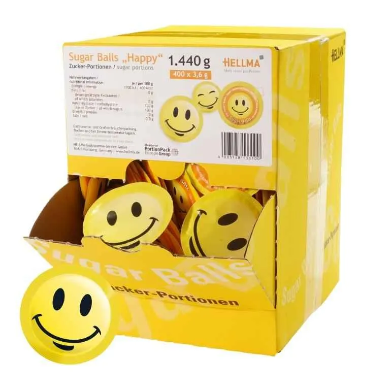 Hellma Sugar Ball "Happy" 400 x 3,6g | CaterPoint.de