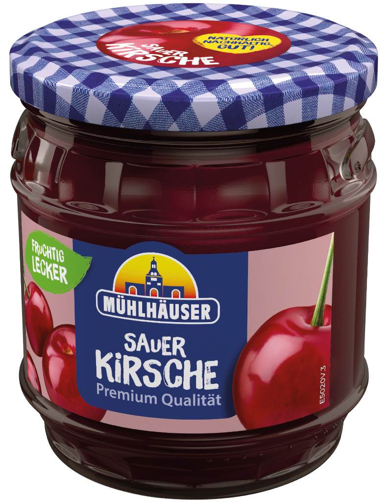 MÜHLHÄUSER Extra-Konfitüre Sauerkirsche 450g Glas
