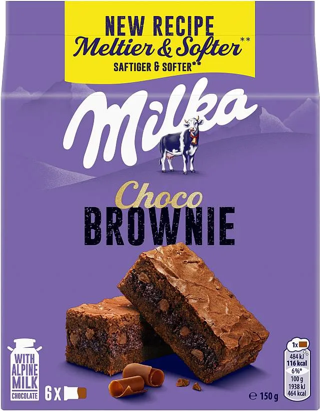 Milka Choco Brownie 6er Packung mit saftigen Brownies und Alpenmilchschokolade