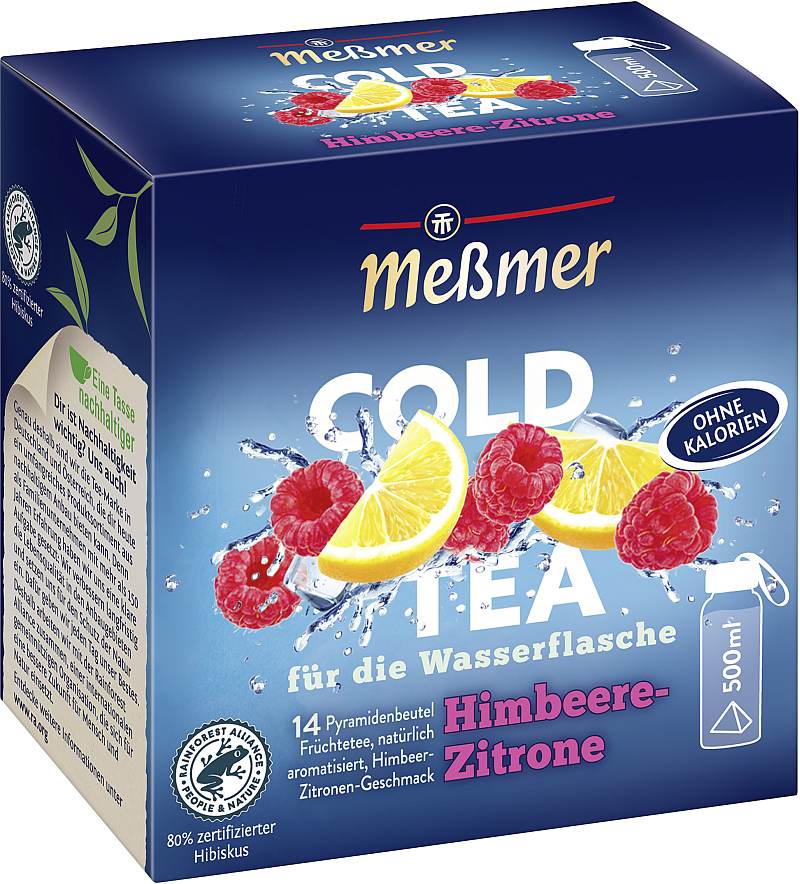 Meßmer COLD TEA Himbeere-Zitrone 14 x 2,75g