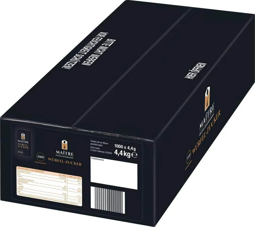 Maitre Würfelzucker 1000 x 4,4g Karton | CaterPoint.de